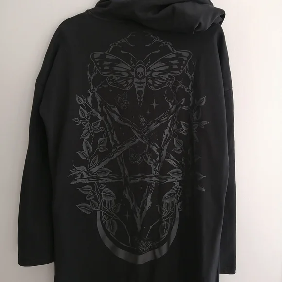 Killstar Lunar Wizard Long Asymmetric Cardigan Snake Serpent Celestial Unisex XS - Picture 10 of 17